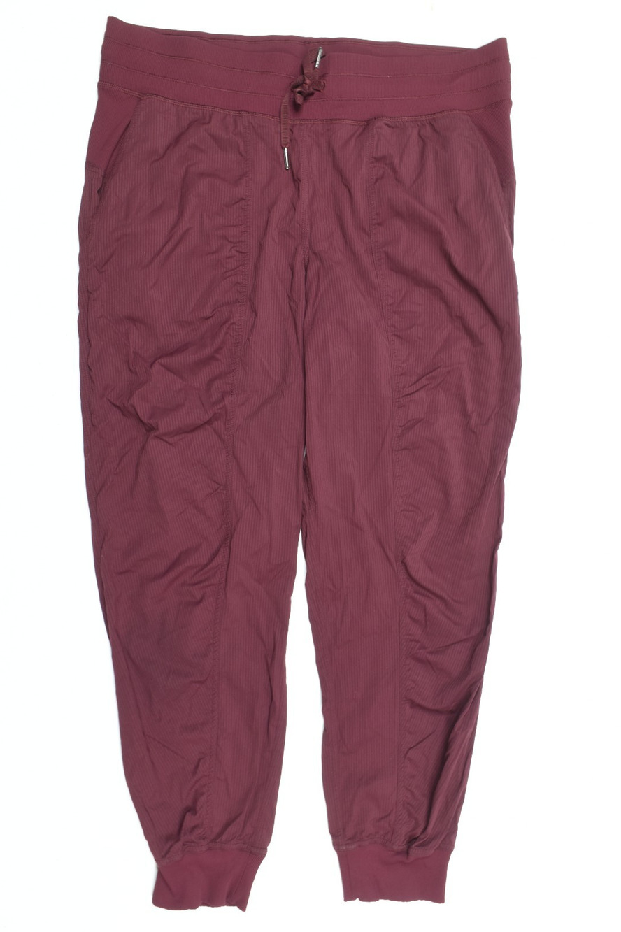 Lululemon Dance Studio Joggers Pant Womens 14 Maroon Mid-Rise Drawstring